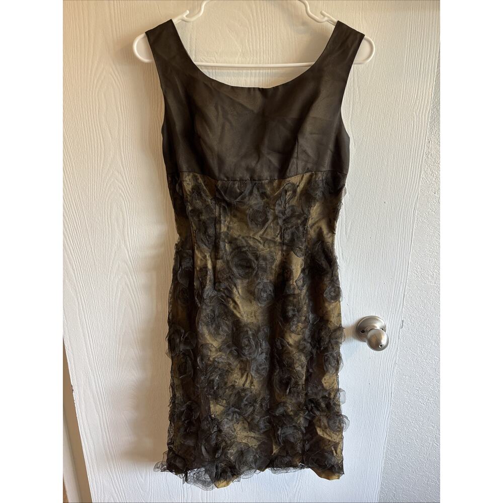 Vintage Parisian fashion house Bettina Black Cocktail Dress Size 4